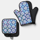 Winter patchwork ster ovenwant & pannenlap set (Voorkant / Achterkant)