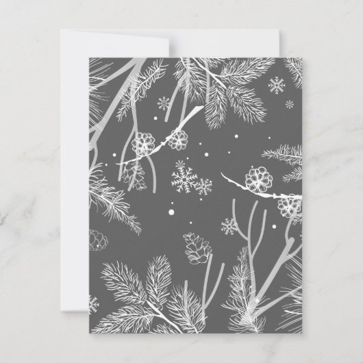 Winter Patroon 4 Notitiekaartje (Voorkant)