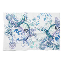 Winter Pattern. Blauw. Turkoois.