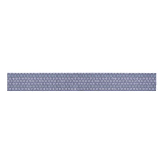 Winter Pattern Blue en White Snowflakes Grosgrain Lint (Voorkant)