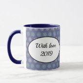 Winter Pattern Blue en White Snowflakes Mok (Links)