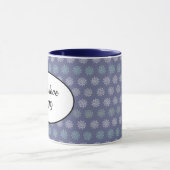 Winter Pattern Blue en White Snowflakes Mok (Midden)
