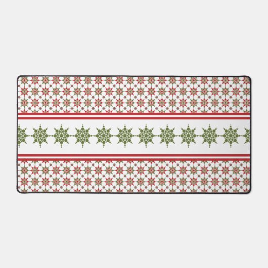 Winter Pattern Snowflake Theme Holiday Kerstmis Bureaumat (Voorkant)