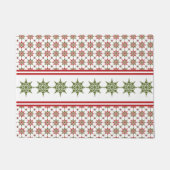 Winter Pattern Snowflake Theme Holiday Kerstmis Deurmat (Voorkant)