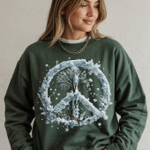Winter Peace Sign Snowflake Sweatshirt