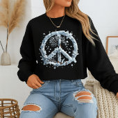 Winter Peace Sign Snowflake Sweatshirt