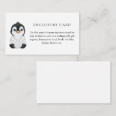 Winter Penguin Baby shower aangepaste behuizing Ka Informatiekaartje (Voorkant / Achterkant)