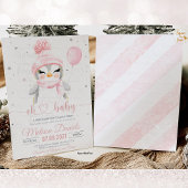 Winter Penguin baby shower uitnodiging meisje