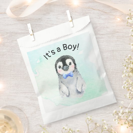 Winter Penguin Bedankzakje (Geknipt)