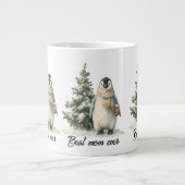 Winter Penguin “Best Mom Ever” Design Grote Koffiekop (Voorkant)