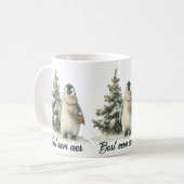 Winter Penguin “Best Mom Ever” Design Koffiemok (Voorkant links)