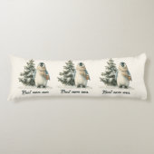 Winter Penguin “Best Mom Ever” Design Lichaamskussen (Voorkant)