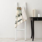 Winter Penguin “Best Mom Ever” Design Sherpa Deken (In situ)