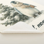 Winter Penguin “Best Mom Ever” Design Sherpa Deken (3/4)