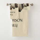 Winter Penguin Family Personalized Design Bad Handdoek (Insitu)