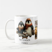 Winter Penguin Family Personalized Design Koffiemok (Links)