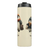 Winter Penguin Family Personalized Design Thermosbeker (Voorkant)