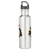 Winter Penguin Family Personalized Design Waterfles (Achterkant)