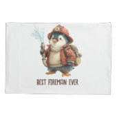 Winter Penguin Firefighter Ping Pong Paddle Kussensloop (Achterkant)