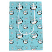 Winter Penguin Gift Bag (medium) Medium Cadeauzakje (Achterkant)