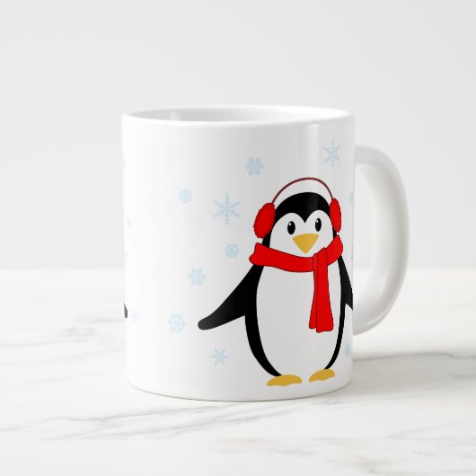 Winter Penguin Grote Koffiekop (Voorkant rechts)