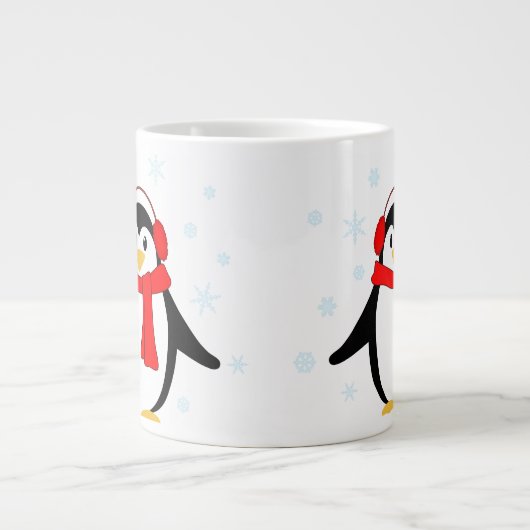 Winter Penguin Grote Koffiekop (Voorkant)