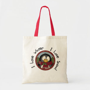 Winter Penguin Holiday Tshirts en Gifts Tote Bag