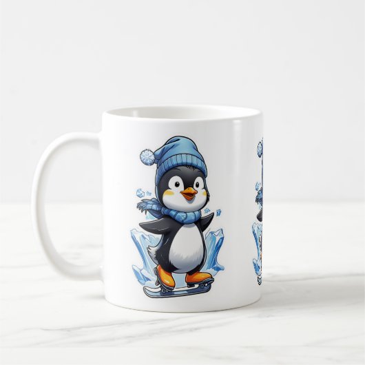 Winter Penguin Ice Staking Koffiemok (Links)