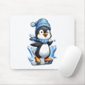 Winter Penguin Ice Staking Muismat (Met muis)