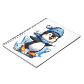 Winter Penguin Ice Staking Notitieboek (Linkerzijde)