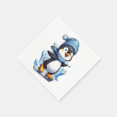 Winter Penguin Ice Staking Servet (Hoek)