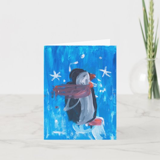 Winter Penguin Kaart (Voorkant)