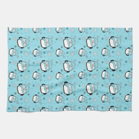 Winter Penguin Kitchen Towel Theedoek (Horizontaal)