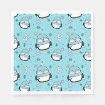 Winter Penguin Paper Napkins
