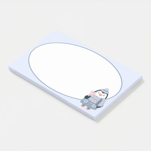 Winter Penguin Post-it Notes (Schuin)