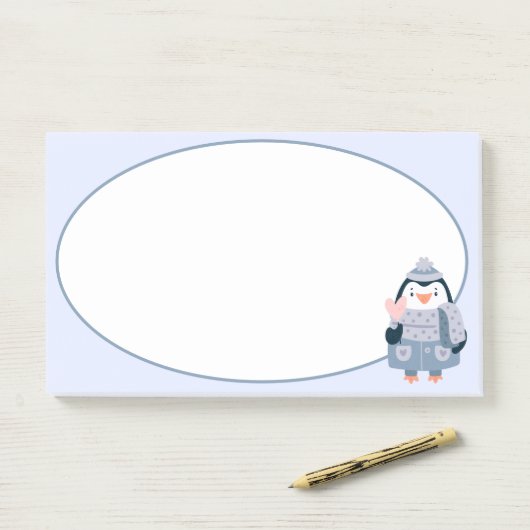 Winter Penguin Post-it Notes (Op bureau)