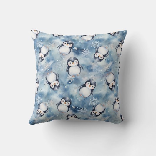Winter Penguin Sierkussen Decor (Achterkant)