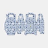 Winter Penguin Stars Pattern Dank u Baby shower Bedankdoosjes (Uitgevouwen)