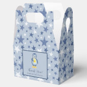 Winter Penguin Stars Pattern Dank u Baby shower Bedankdoosjes (Geopend)