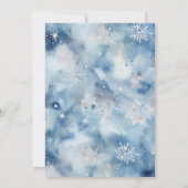 Winter Penguin Waterverf Baby shower Uitnodigen Kaart (Achterkant)