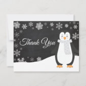 Winter Penguin Winter Snowflake Hartelijk dank Bedankkaart (Voorkant)