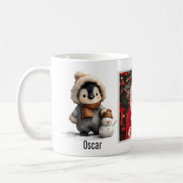 Winter Penguin with Snowman Design Koffiemok