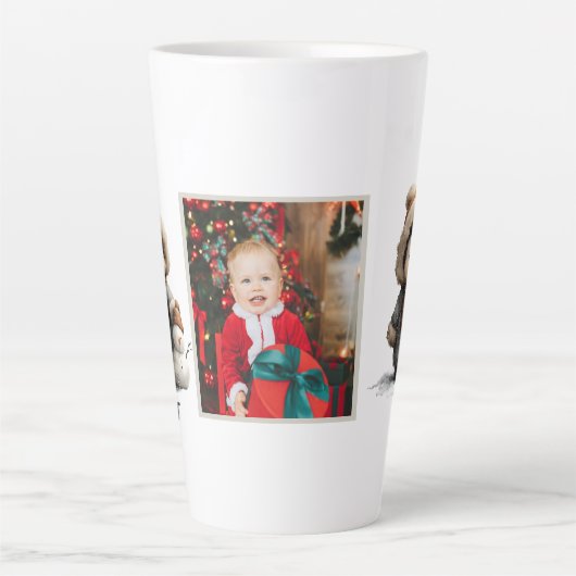 Winter Penguin with Snowman Design Latte Mok (Voorkant)