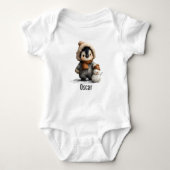 Winter Penguin with Snowman Design Romper (Voorkant)