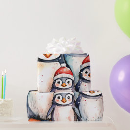 Winter Penguin Wonderland Wrap Cadeaupapier