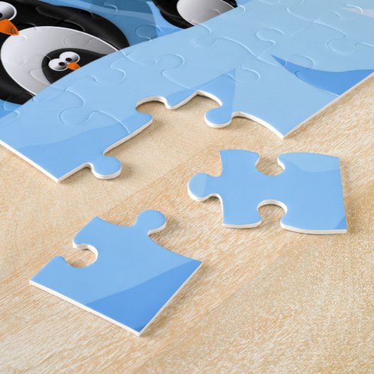 Winter Penguins Puzzle Legpuzzel (Zijkant)