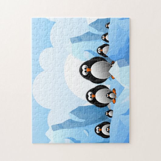 Winter Penguins Puzzle Legpuzzel (Verticaal)