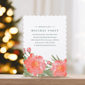 Winter Peony Holiday Party Uitnodiging