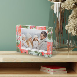 Winter Peony Holiday Photo Block Fotoblokken