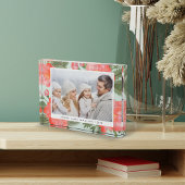 Winter Peony Holiday Photo Block Fotoblokken